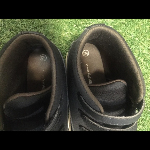 12.5 Boy velcro hightop runner sneaker black/white - Picture 4 of 9